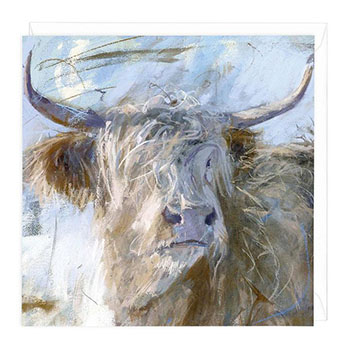 Card Highland Cow Snow